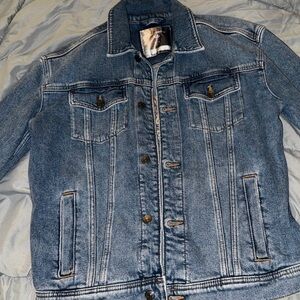 abercrombie kids dark blue denim jacket